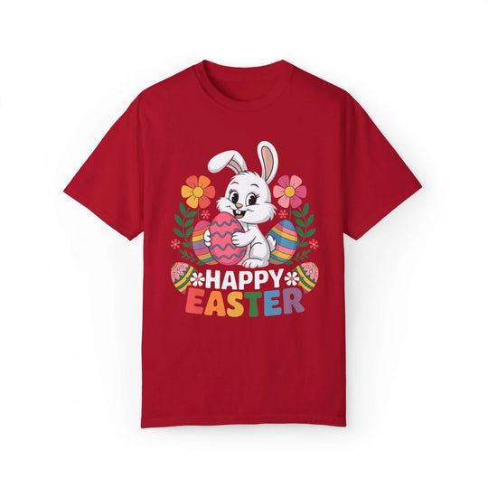 Easter Bunny T-shirt T-Shirt Printify Red S