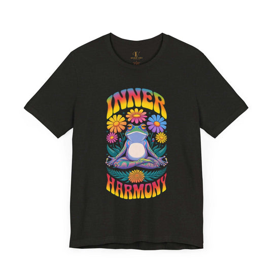 Psychedelic Frog Unisex Tee - Inner Harmony T-Shirt Printify Black Heather XS