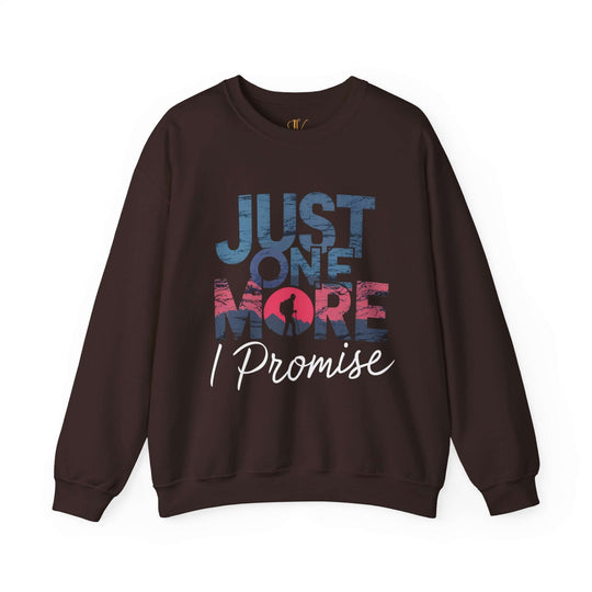 Hiker Sweatshirt - Just One More, I Promise Sweatshirt Printify S Dark Chocolate