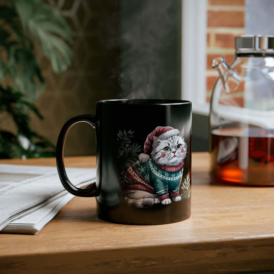 Cat Christmas Mug Mug Printify