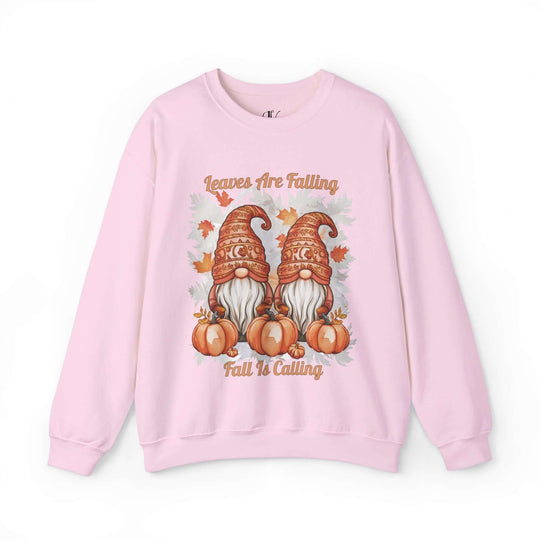 Fall Gnomes Sweatshirt Sweatshirt Printify S Light Pink