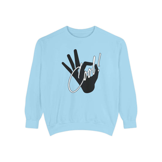 Cool Hand Gesture Unisex Sweatshirt Sweatshirt Printify Chambray S
