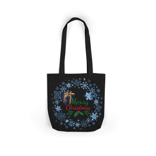 Christmas Canvas Tote Bag Accessories Printify 13" × 13'' Black