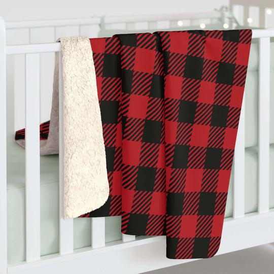 Sherpa Fleece Blanket - Buffalo Check Pattern Home Decor Printify