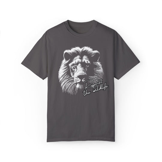 Nature-Inspired Lion Graphic T-Shirt T-Shirt Printify Graphite S