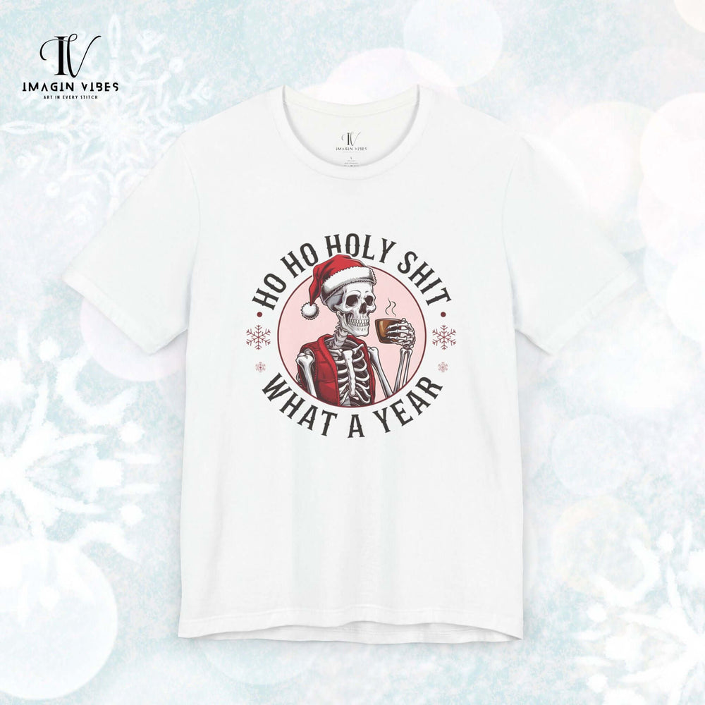 Christmas Skeleton Tee T-Shirt Printify White XS