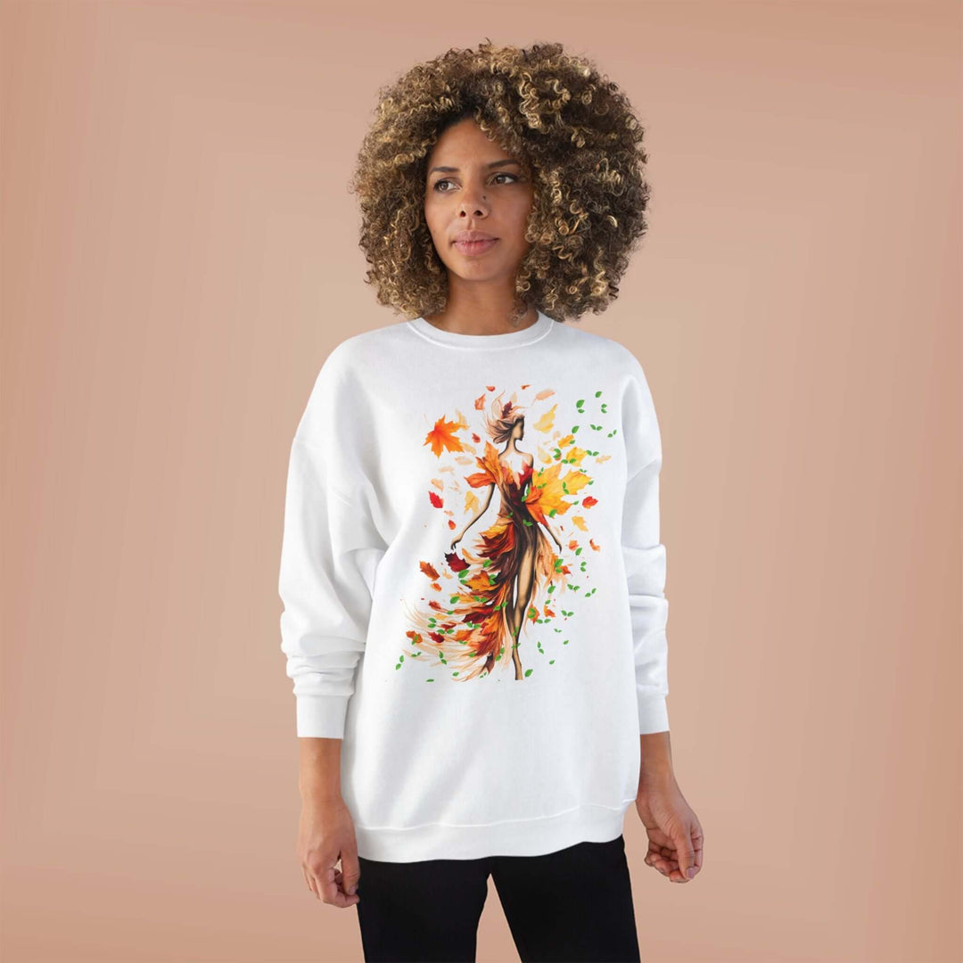 Fall Dreams: Romantic Leaves Sweatshirt Sweatshirt Printify White S