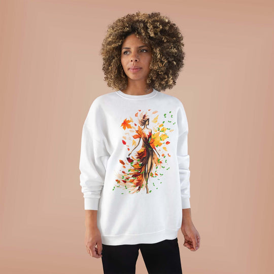 Fall Dreams: Romantic Leaves Sweatshirt Sweatshirt Printify White S