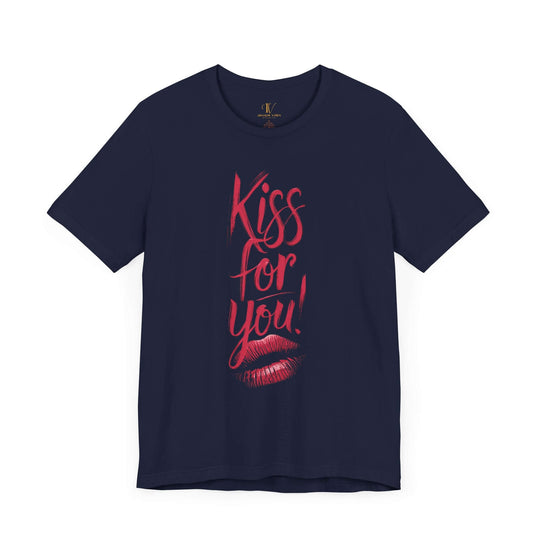 Romantic Kiss for You Tee T-Shirt Printify Navy XS