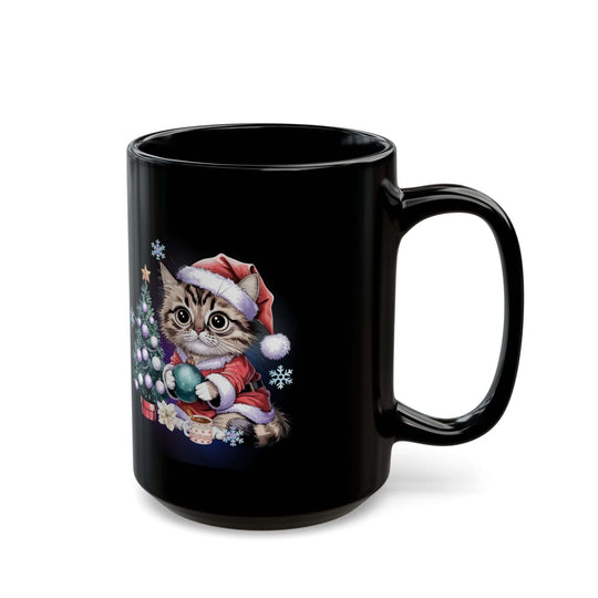 Ceramic Mug - Christmas Tabby Cat Mug Printify 15oz