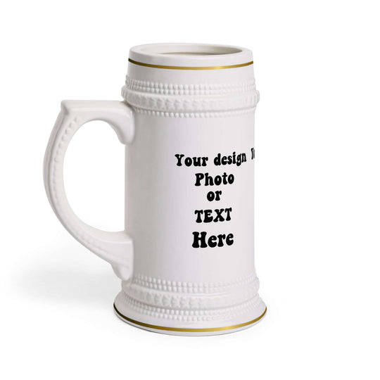 Custom Beer Stein Mug - Personalized Design Your Vision Mug Printify