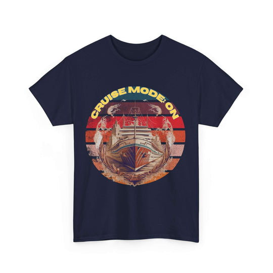 Cruise Ship Tee T-Shirt Printify Navy S