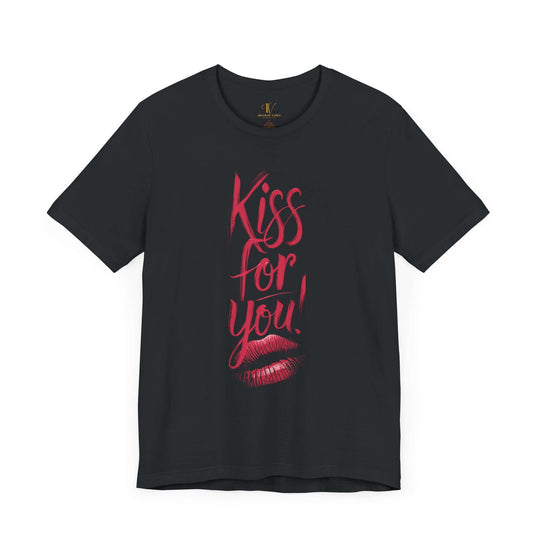 Romantic Kiss for You Tee T-Shirt Printify Vintage Black XS