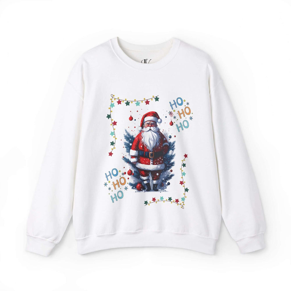 Christmas Santa Claus Crewneck Sweatshirt Sweatshirt Printify S White