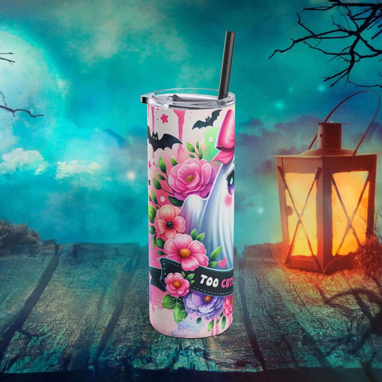 Adorable Ghost Halloween Tumbler: Too Cute to Spook Mug Printify