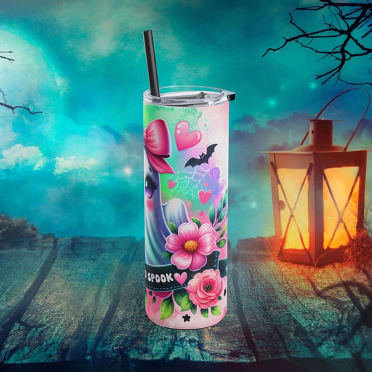 Adorable Ghost Halloween Tumbler: Too Cute to Spook Mug Printify