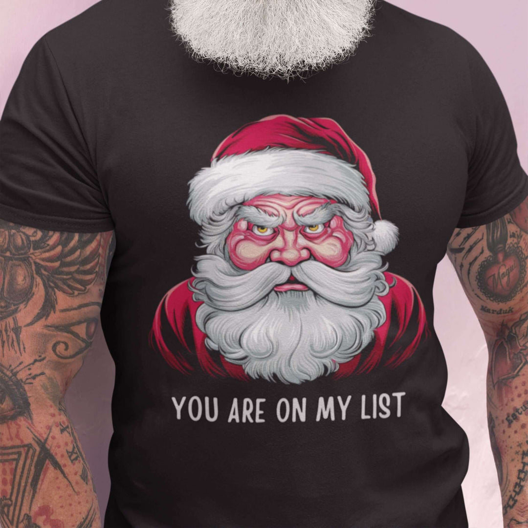 Angry Santa Christmas T-Shirt T-Shirt Printify