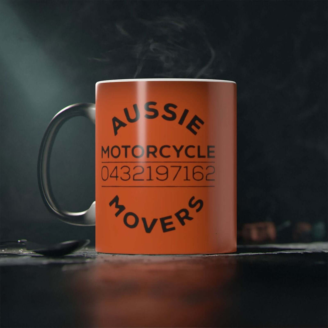 Aussie Motorcycle Movers Brand Magic Mug - Sip in Style, Support the Brand! Mug Printify