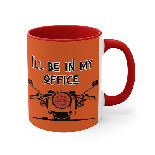 Aussie Motorcycle Movers Brand Mug - I Will Be in My Office Mug Mug Printify
