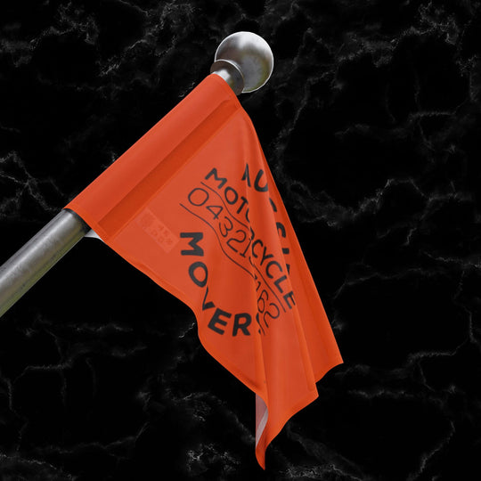 Aussie Motorcycle Movers Flag Home Decor Printify