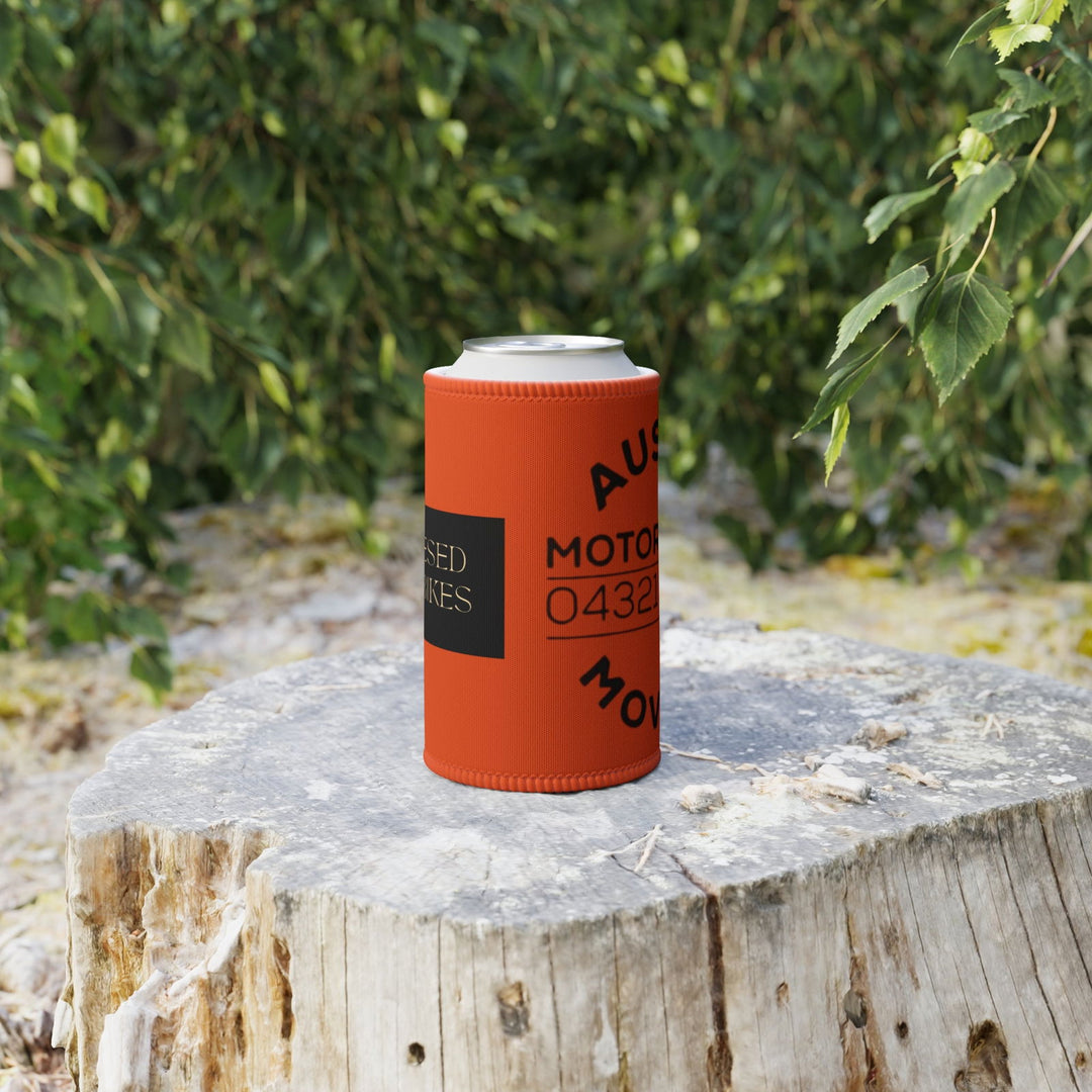 Aussie Motorcycle Movers, Obssed With Bikes Stubby Cooler Accessories Printify Regular Can