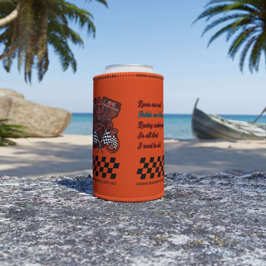 Aussie Motorcycle Movers, Roses Are Red Racing Stubby Cooler Accessories Printify Regular Can