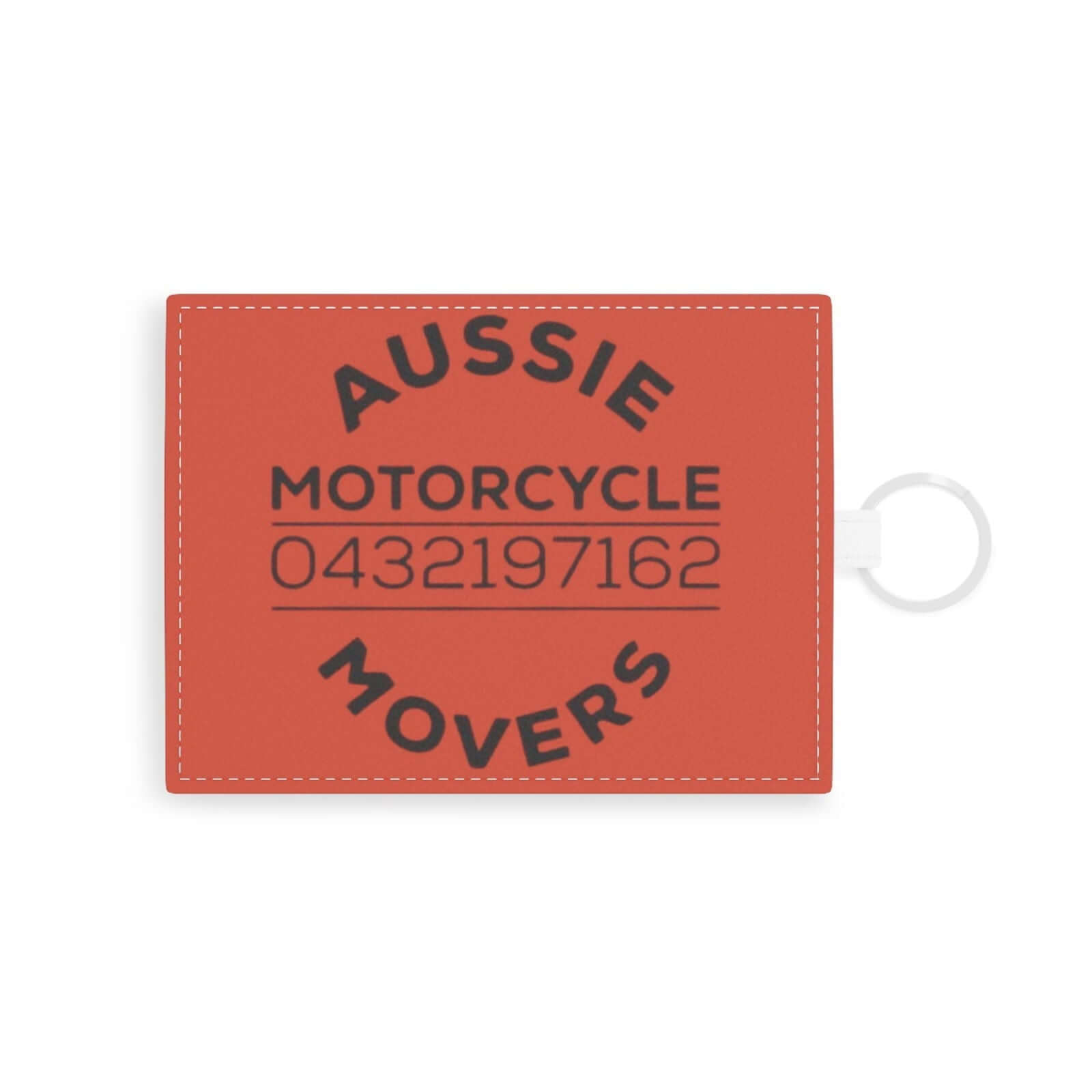 Aussie Motorcycle Movers Saffiano Leather Card Holder - Support The Brand in Style Accessories Printify One size White