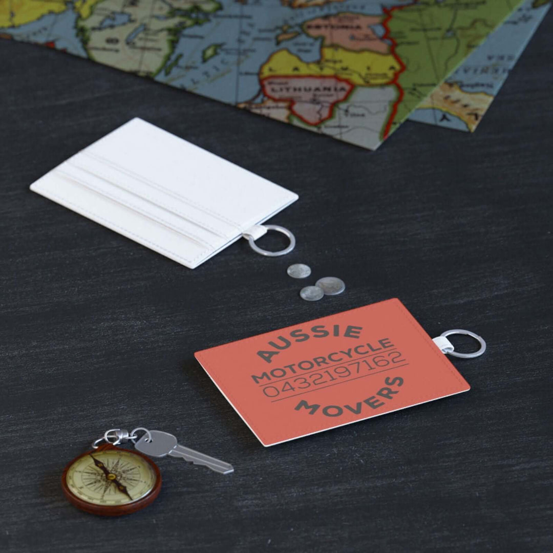 Aussie Motorcycle Movers Saffiano Leather Card Holder - Support The Brand in Style Accessories Printify
