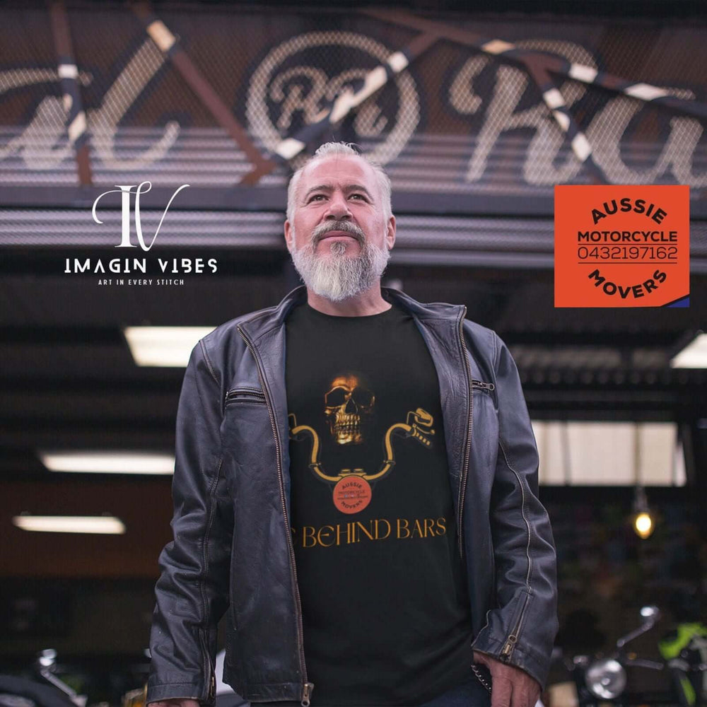 Aussie Motorcycle Movers Shirt Life Behind Bars T-Shirt Printify