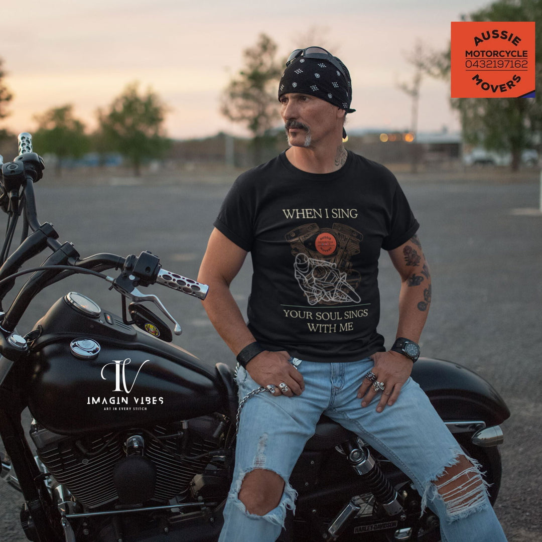 Aussie Motorcycle Movers Supporter Unisex T-shit - When I Sing T-Shirt Printify