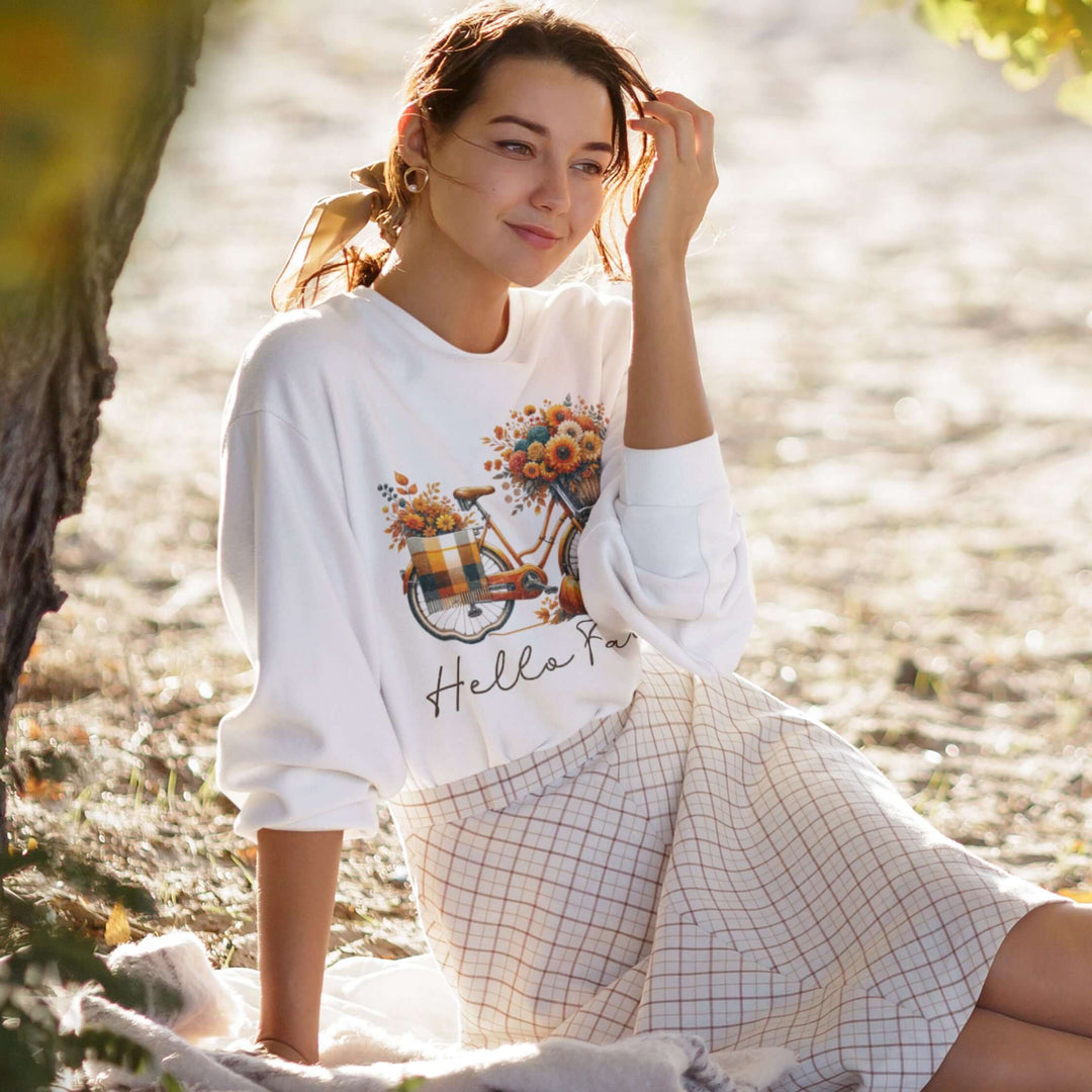 Autumn Bicycle Sweatshirt Sweatshirt Printify