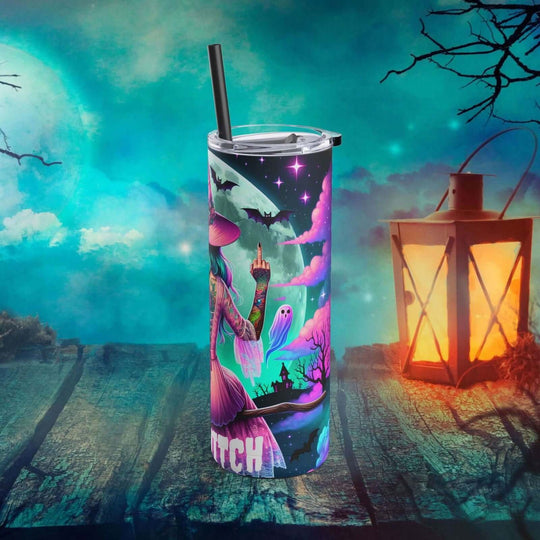 Bad Witch Halloween Tumbler Mug Printify