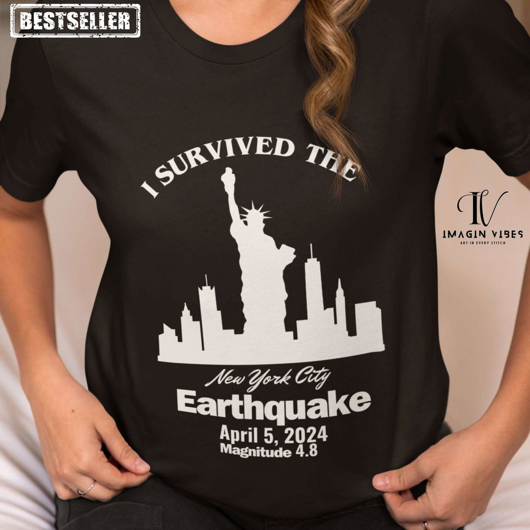 Big Apple Aftershocks: Hilarious 2024 NYC Earthquake Tee T-Shirt Printify
