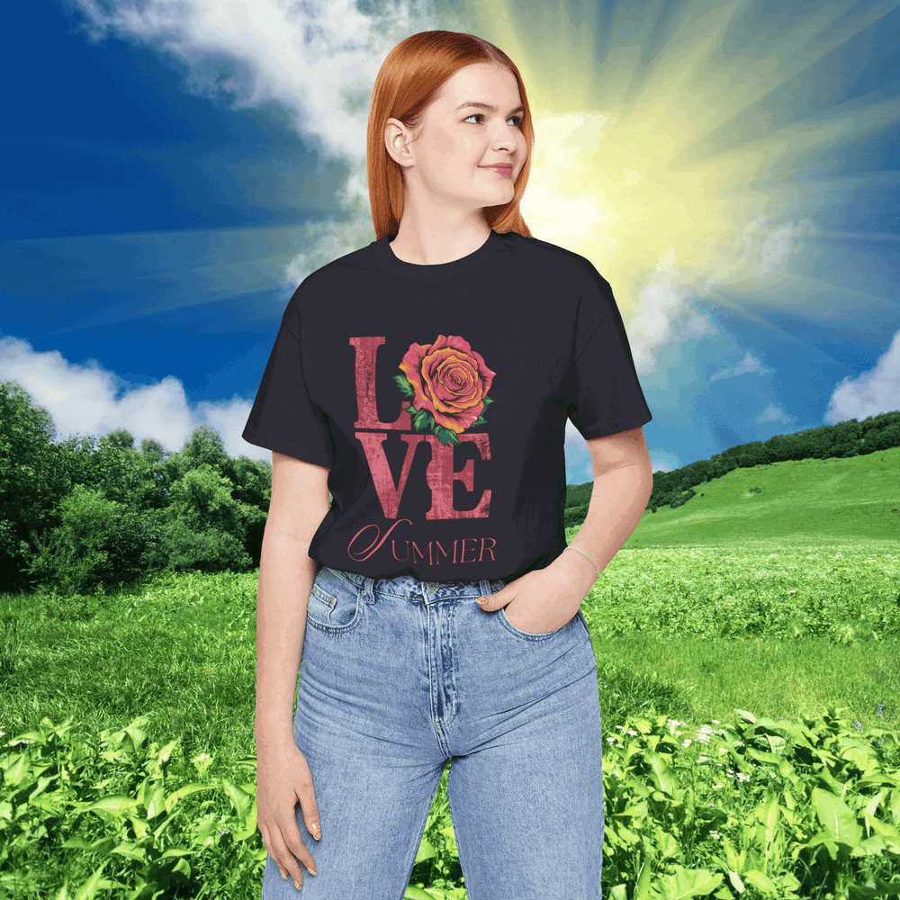 Romantic Rose Unisex Tee T-Shirt Printify