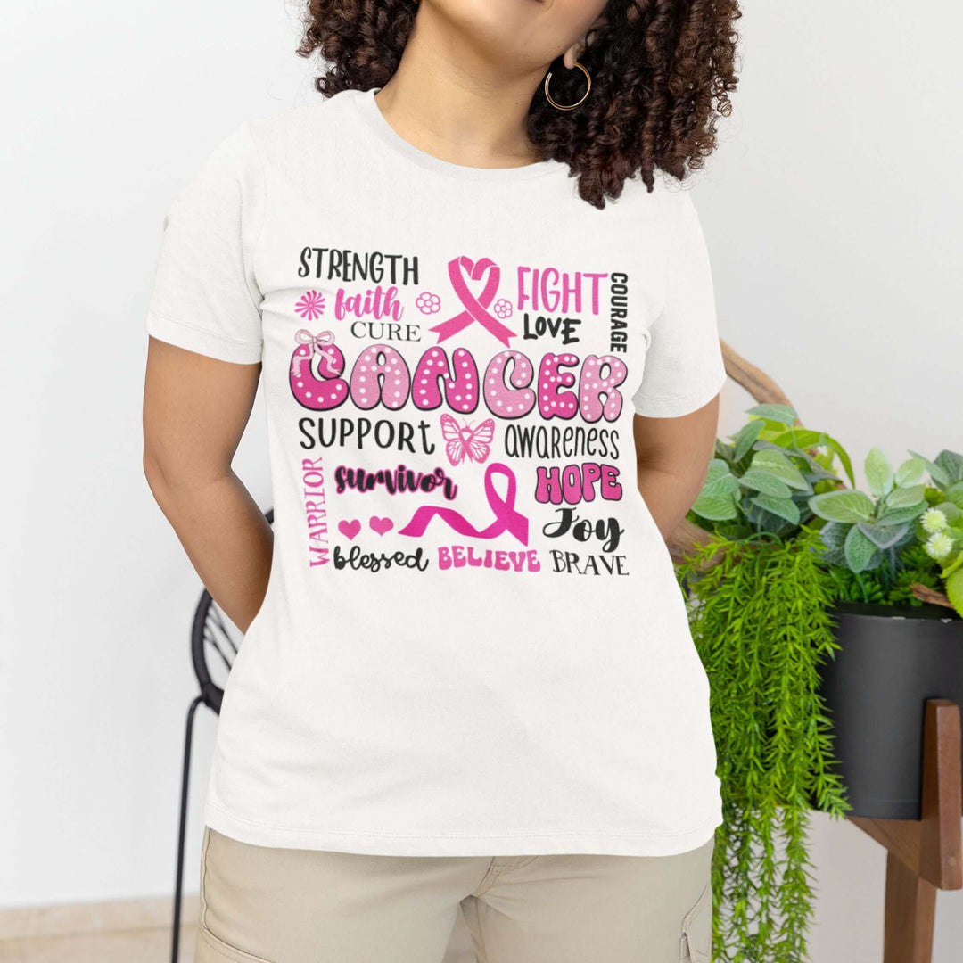 Breast Cancer Awareness Quotes T-Shirt T-Shirt Printify