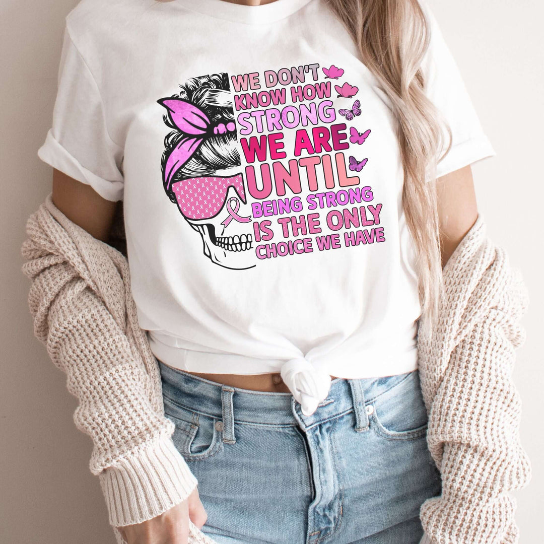 Breast Cancer Awareness T-Shirt - Strength and Hope T-Shirt Printify