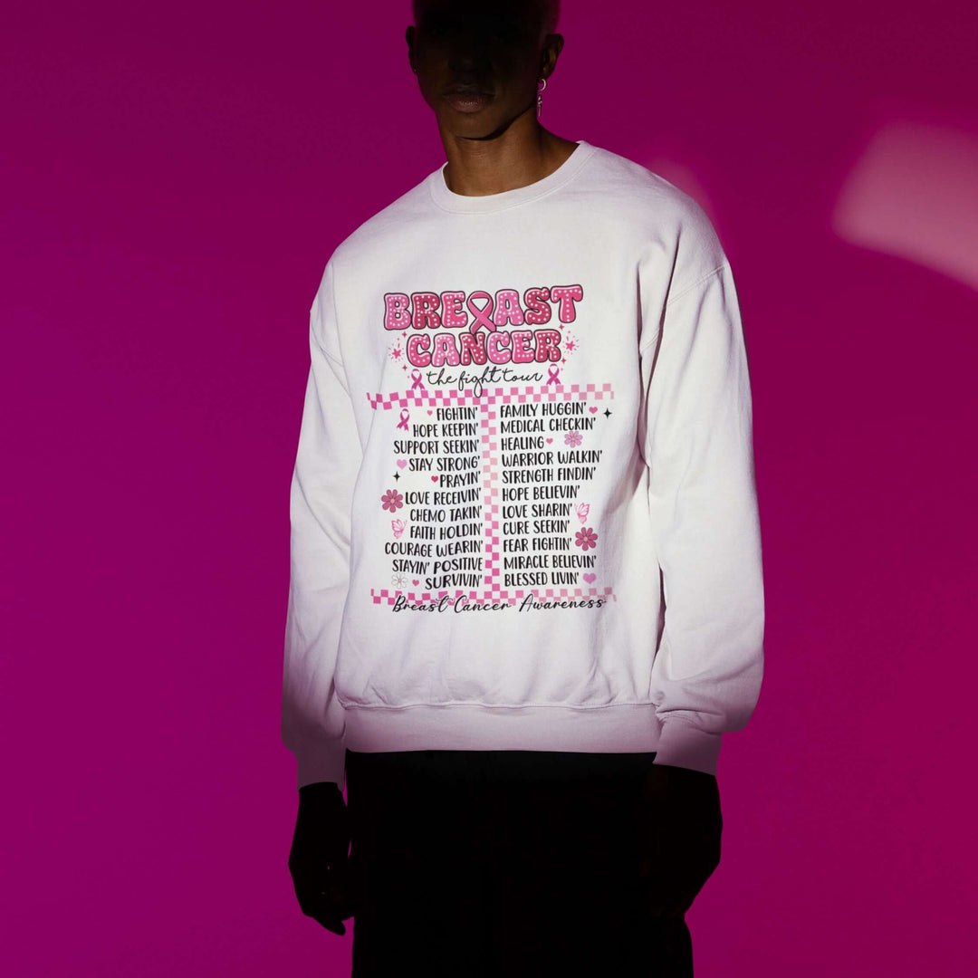 Breast Cancer Awareness Tour Sweatshirt Sweatshirt Printify