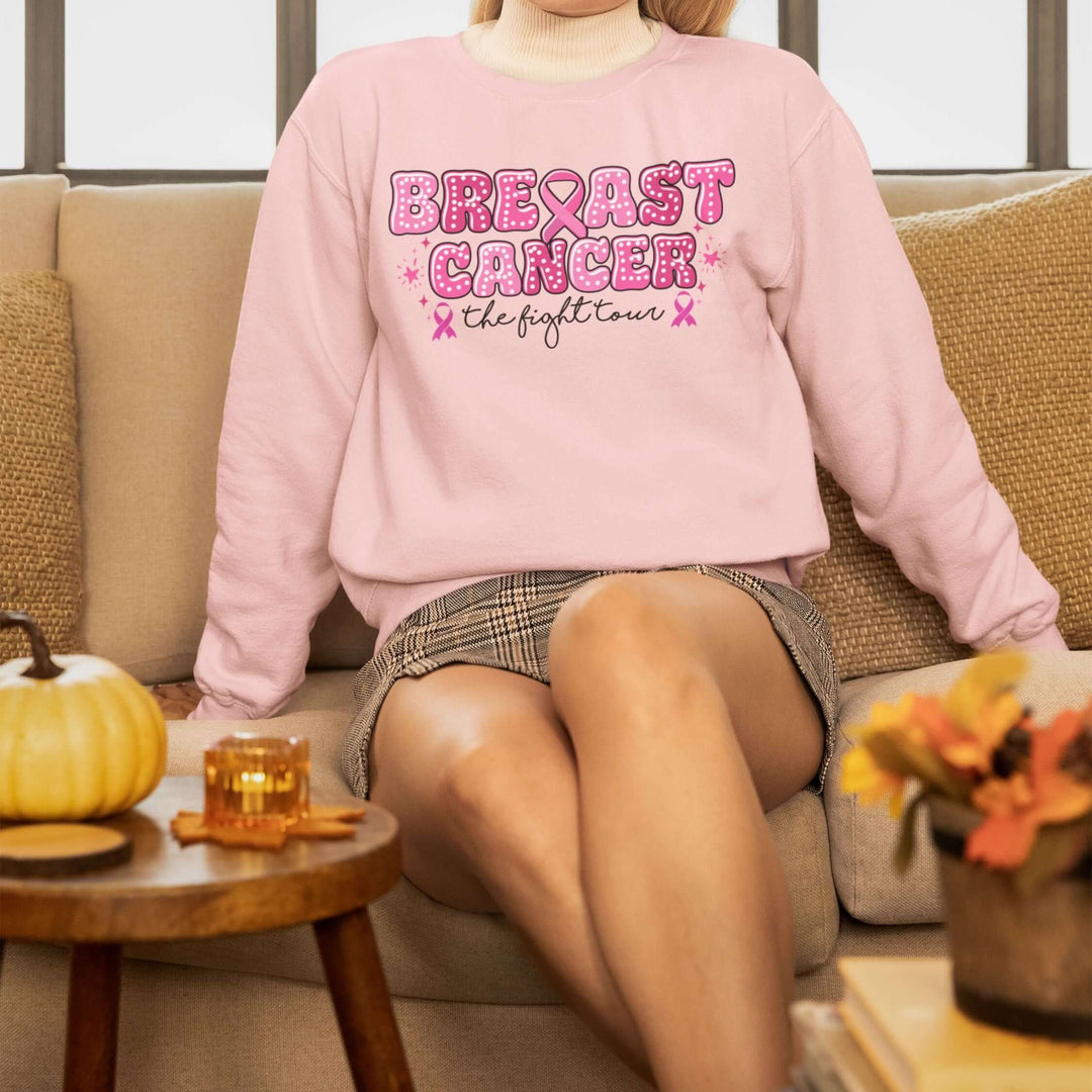 Breast Cancer Tour - The Fight Tour Sweatshirt Sweatshirt Printify