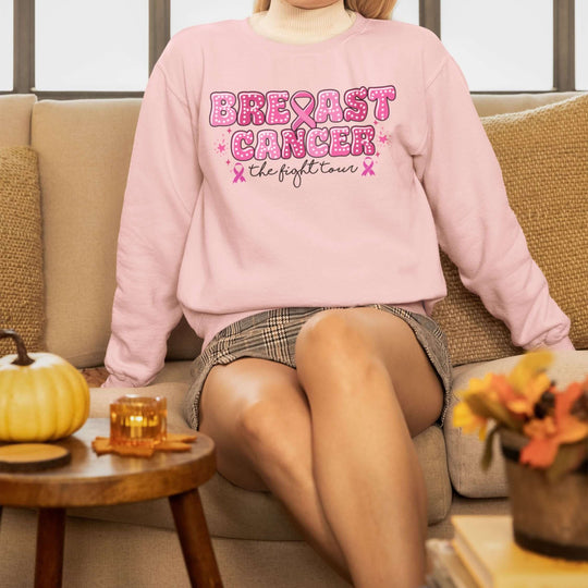 Breast Cancer Tour - The Fight Tour Sweatshirt Sweatshirt Printify
