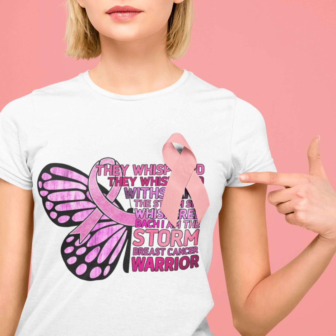 Breast Cancer Warrior T-Shirt - Empowering Message T-Shirt Printify