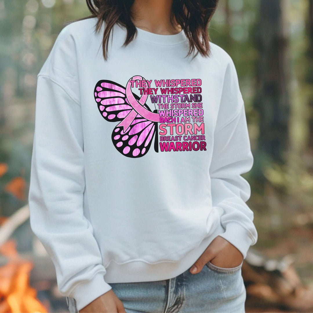 Breast Cancer Warrior Sweatshirt - Empowering Message Sweatshirt Printify