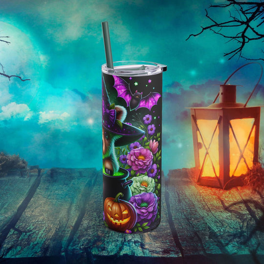 Cauldron Highland Cow Halloween Tumbler Mug Printify