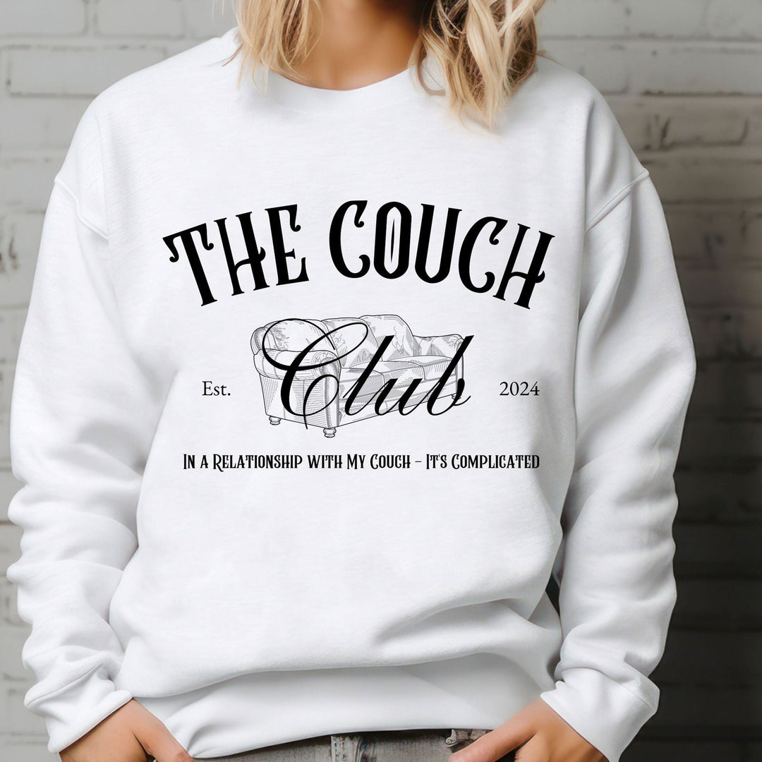 Chill Vibes: "Couch Club" Oversized Crewneck Sweatshirt Sweatshirt Printify