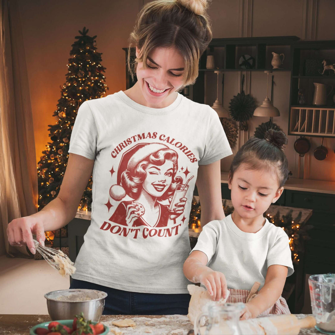 Christmas Calories Don't Count Retro Tee T-Shirt Printify