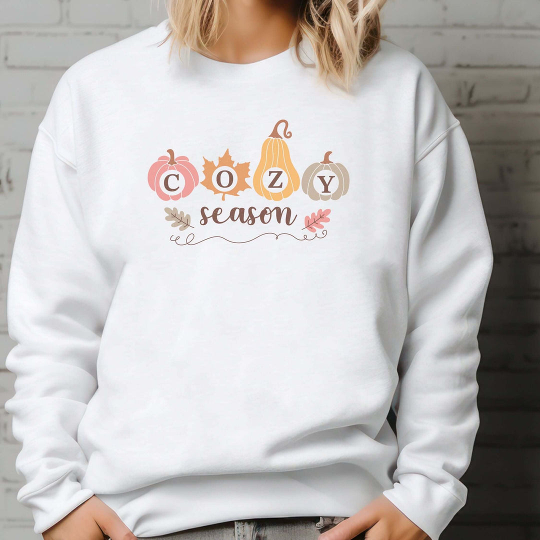 Cozy Season Fall Boho Sweatshirt Sweatshirt Printify