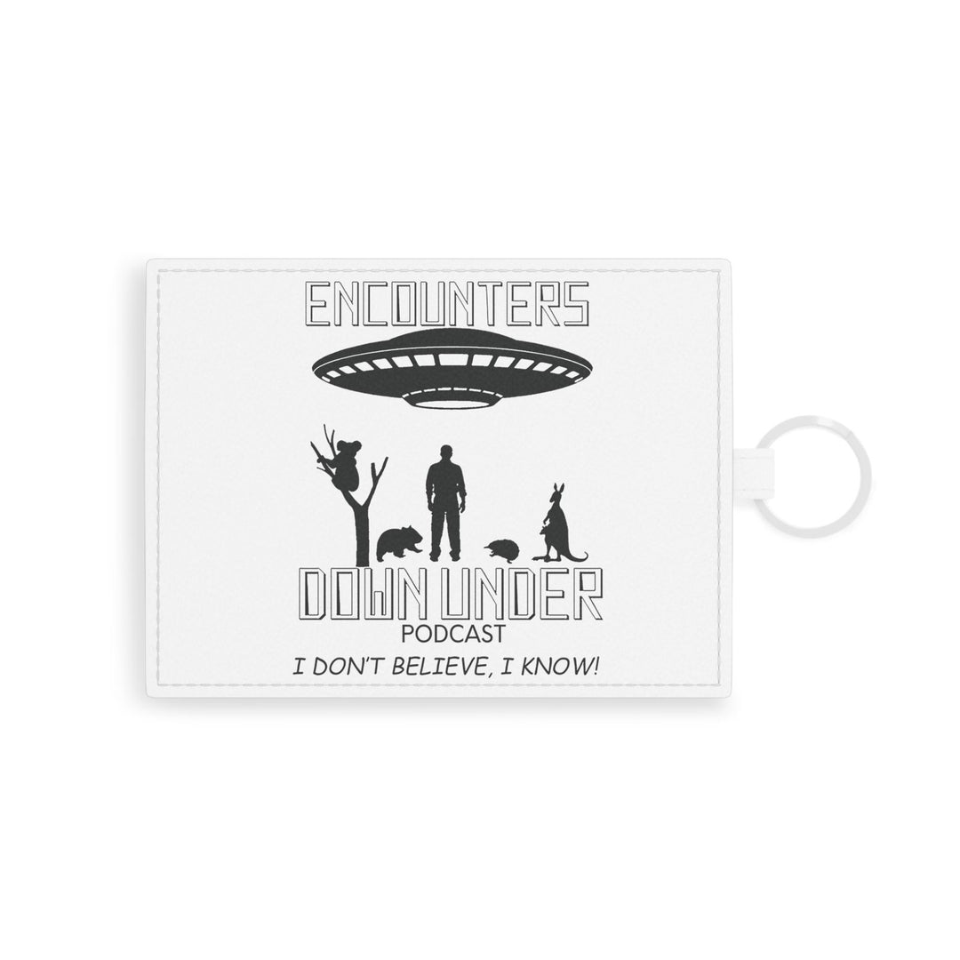 Encounters Down Under Podcast Saffiano Leather Card Holder - Sleek and Stylish Podcast Elegance 2 Accessories Printify
