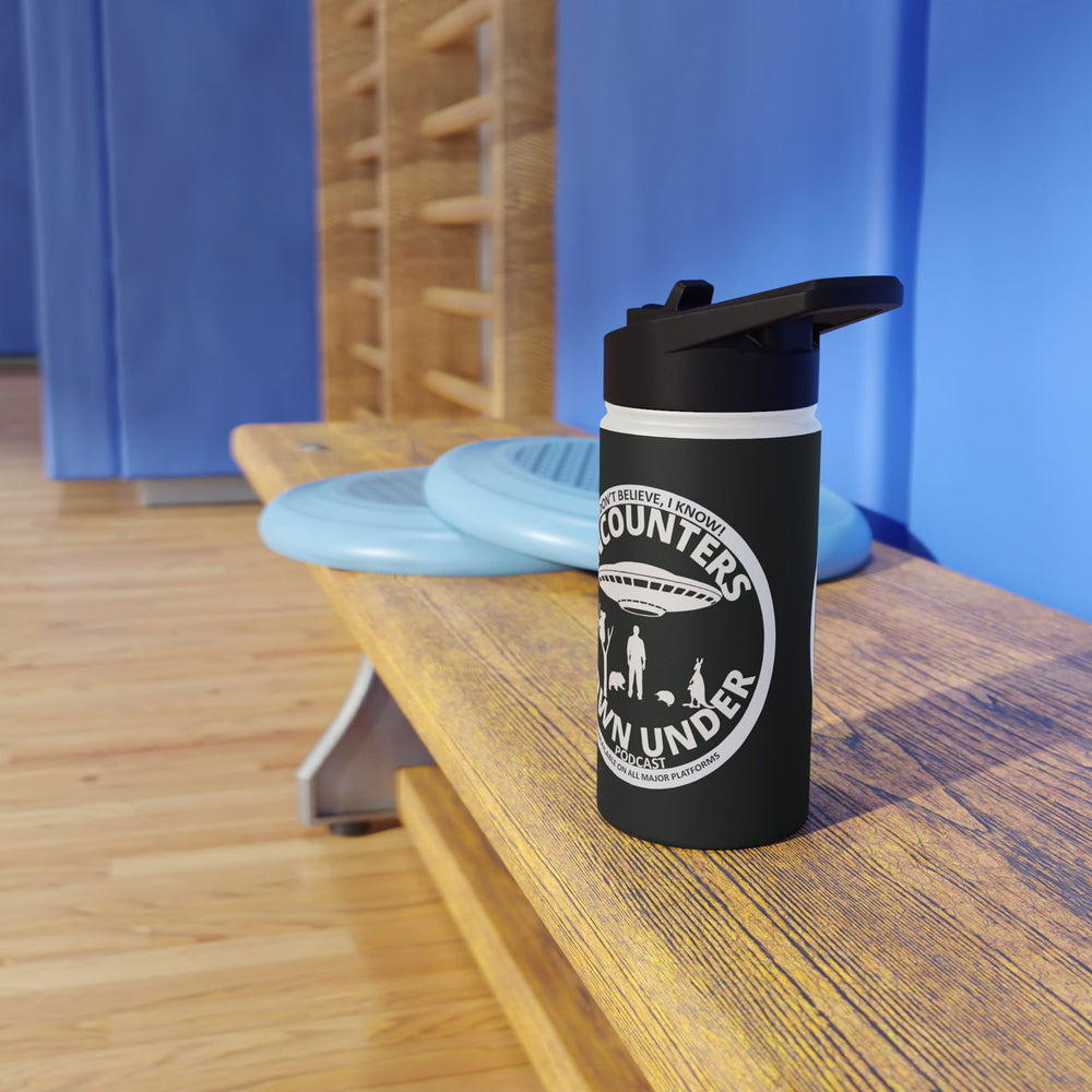 Encounters Down Under Podcast Stainless Steel Water Bottle - Stay Hydrated in Podcast Style Mug Printify