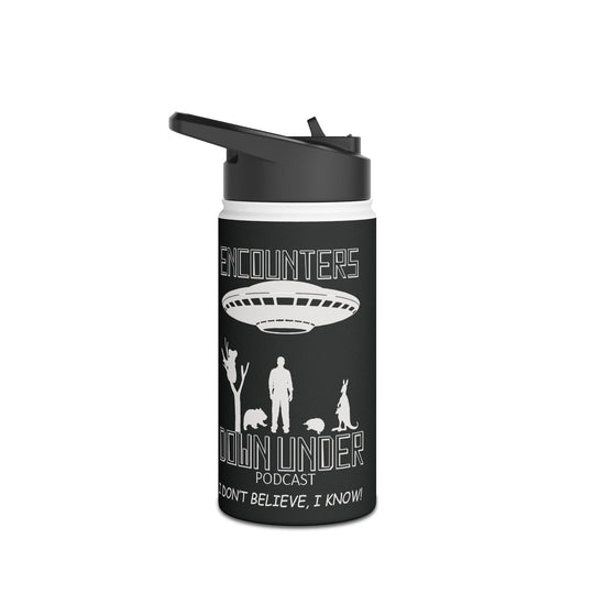 Encounters Down Under Podcast Stainless Steel Water Bottle - Stay Hydrated in Podcast Style Mug Printify