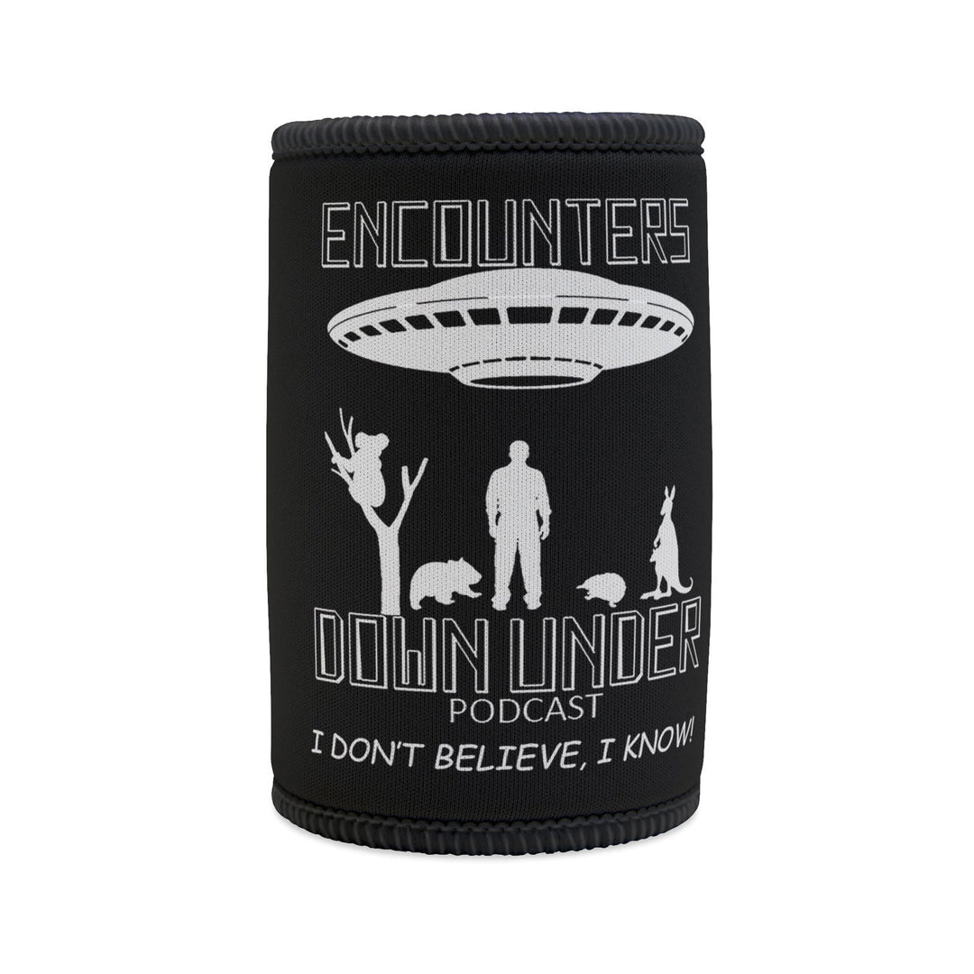 Encounters Down Under Podcast Stubby Cooler - Keep Your Drinks Cool with Podcast Swag Accessories Printify