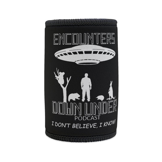 Encounters Down Under Podcast Stubby Cooler - Keep Your Drinks Cool with Podcast Swag Accessories Printify